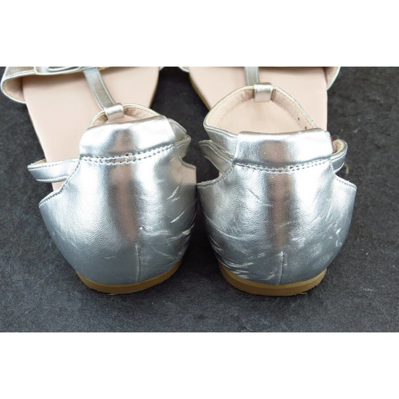 Ruby & Bloom Youth Girls Shoes Size 2.5 M Silver Gladiator Synthetic - Picture 5 of 7